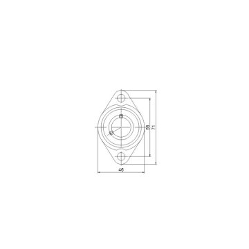 Mini Flanged bearing MKFL003, Ø17, 2-holes, set screw, stainless steel