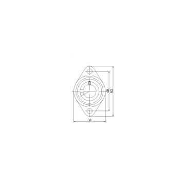 Mini Flanged bearing MUFL001, Ø12, 2-holes, eccentric collar, stainless steel