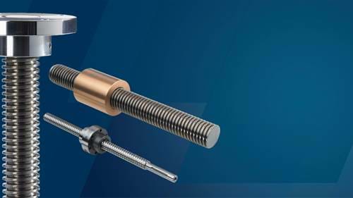 Three kinds of spindle gear accessories on blue background