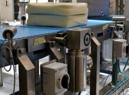 Stainless bevel gear in use on machine