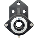 NG waterproof flange bearing F3 Ø30, 3-bolt, open cover