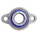 Mini flange bearing MUFL Ø30, eccentric collar, stainless steel