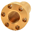 CONTI HDL Tr 40x7 trapezmøtrik med flange, højre gevind, bronze