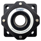 NG waterproof flange bearing F4 Ø50, 4-bolt, open cover