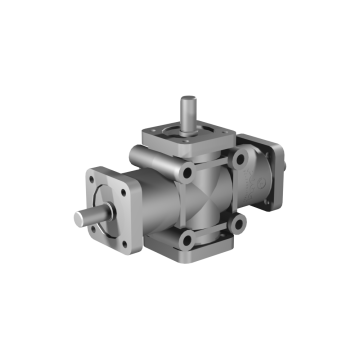 Poggi vinkelgear 2007, R1:1, D1, Ø14h7, 3-vejs, Aluminium