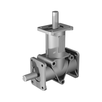 Poggi vinkelgear 4030, R1:1, D1, Ø20f7, 2-vejs, Aluminium