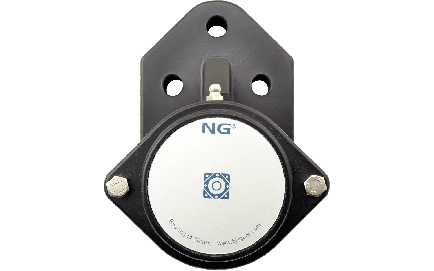 NG waterproof flange bearing F3 Ø30, 3-bolt, closed cover