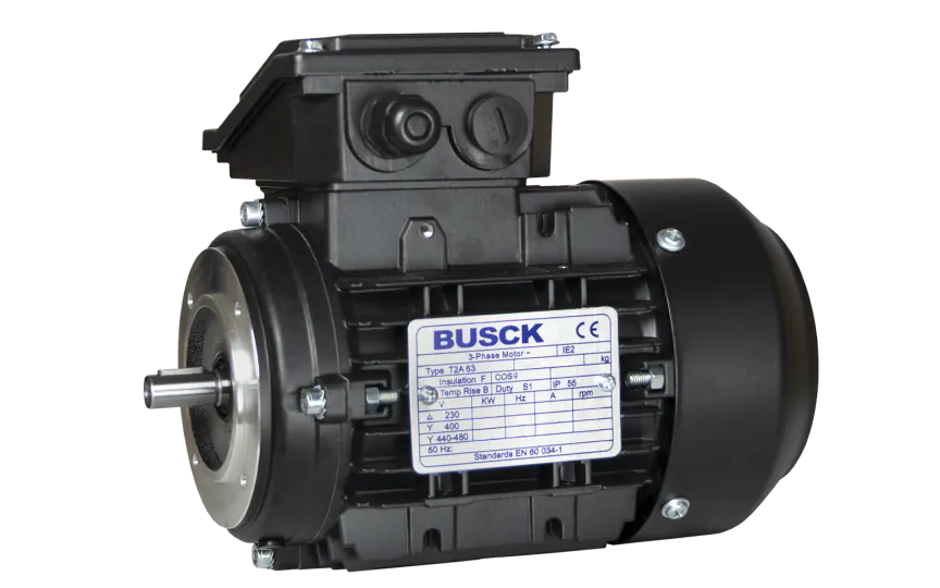 Busck AC-motor T2A63B-4A22, 0.18kW, 1395RPM, 230/400V, 50Hz, ATEX 22, aluminium