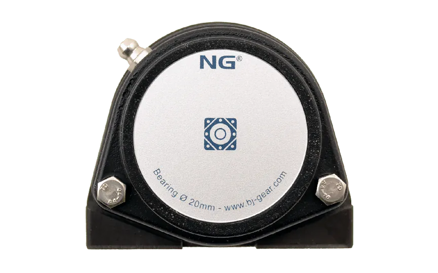 NG waterproof pillow block bearing with thread S2 Ø20, 2-bolt, closed cover