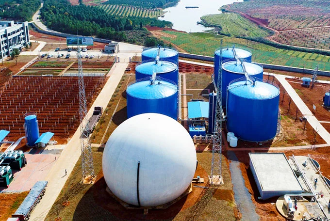 large scale biogas plant
